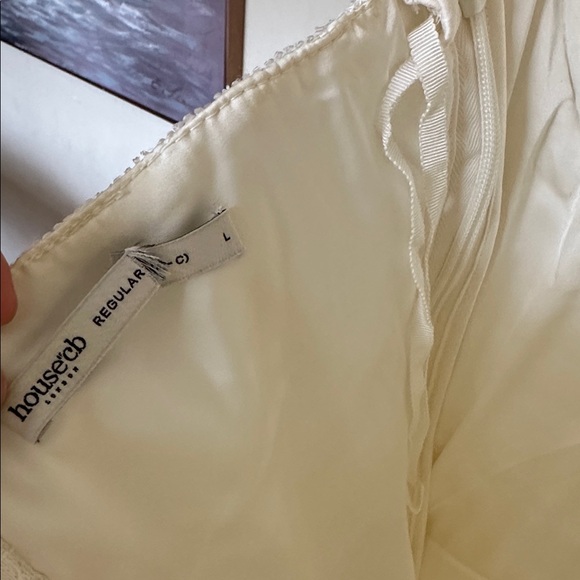 House of CB Solaine Ivory Lace Corset Maxi Dress Size L A-C NWOT Floral lace - Picture 11 of 17